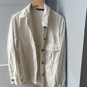 Zara Woman’s Off-White Shirt Jacket